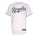 MLB Men's Kansas City Royals Eric Hosmer White Home Short Sleeve 6 Button Synthetic Replica Baseball Jersey by Majestic