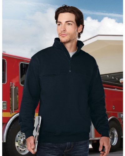 Tri-Mountain Men's Big And Tall ¼-Zip Firefighters Sweatshirt. 647