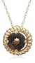 14k Yellow Gold 6mm Round Rope Design Smoky Quartz Pendant