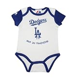MLB Los Angeles Dodgers Baby / Infant One-Piece Bodysuit / Romper / Onesie - White (Size: 3/6)