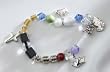 Faith Story The Lord's Prayer Glass Beaded Bracelet 7"-7.5"