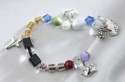 Faith Story The Lord's Prayer Glass Beaded Bracelet 7"-7.5"