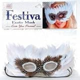 Festiva Exotic Mask, White - Costume Accesory