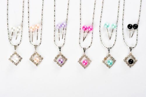 Mandarin Pack of 12 (6 Colors) "Forever Bliss" Necklace-Earring Set (NLES-03 US)