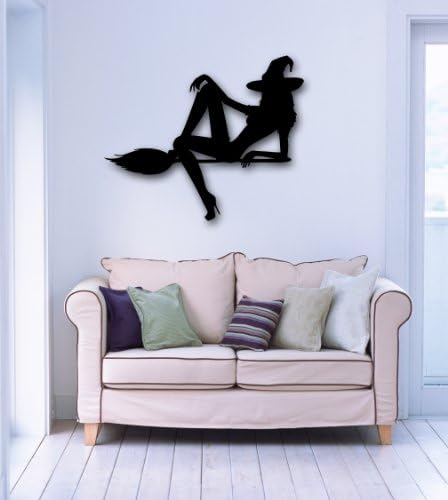 Wall Stickers Vinyl Decal Sexy Girl Halloween Witch Magic Broom (i099)