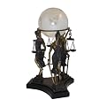 Lady Justice Ball Holder with 4" Lead Crystal Globe - Bronzed Finish