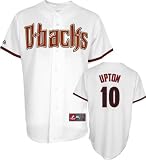 Justin Upton Jersey: Adult 2010 Majestic Home White Replica #10 Arizona Diamondbacks Jersey - Small