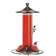 Birdscapes&reg; 710 Brushed Metal Hummingbird Feeder, 12 oz capacity