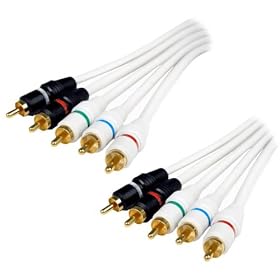 Cables Unlimited AUD-1380-12W Component Video and Audio Cable (12 Feet, White) by Cables Unlimited
