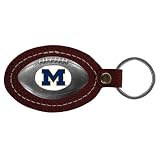 Michigan Wolverines Leather Football Key Tag