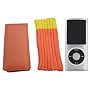 4G Orange Flip Case + Orange Sock & Ice Box Cover for the New Apple iPod nano 4th Generation 8GB & 16GB + Neck Strap