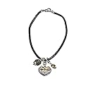 schmuck-art female Kette LuxuryLine Heart leather/silver/brown 
22447