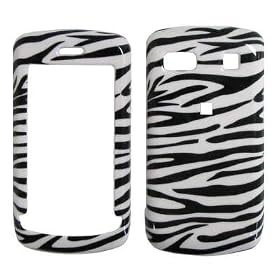 Zebra Skin Black and White Stripes Design Snap-On Cover Hard Case Cell Phone Protector for LG Xenon GR500 [Bulk Packaging]