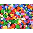 Holzperlenmix verschiedene Formen, Farben und Gr�ssen 250gr.