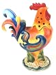 Rooster Lamp (Red Rustic)