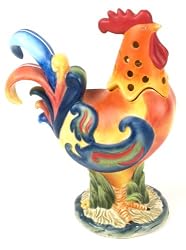 Rooster Lamp (Red Rustic)