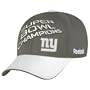 NFL Men's New York Giants Super Bowl Champions Locker Room Hat (Charcoal Grey, One Size Fits All)
