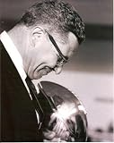 Vince Lombardi Green Bay Packers with Trophy B&W 8x10 Photo