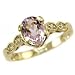 1.65ct Pink Kunzite & Diamonds 14k Yellow Gold Ring