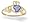 14K Yellow Gold Genuine Heart Tanzanite Celtic Claddagh Ring - Size 4