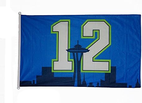 Seattle Seahawks Fan Number 12th Flag 3x5 (CITY12)