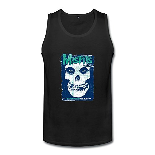 LUYI Men's The Misfits Tank Tops XL Black