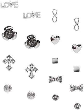 G by GUESS Women's Silver-Tone Stud Earring Set
