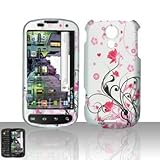 Rubberized Silver Pink Flower Snap on Design Case Hard Case Skin Cover Face ....
