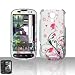 Rubberized Silver Pink Flower Snap on Design Case Hard Case Skin Cover Faceplate for Sprint Samsung Galaxy S Epic 4g