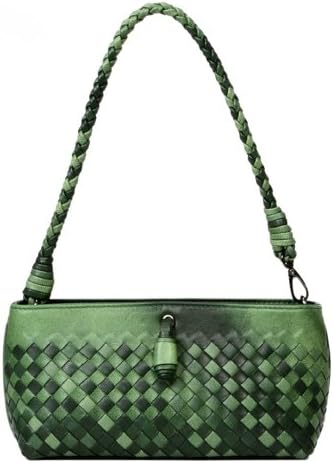Ilishop Women's Green Clutch Genuine Sheepskin Handbag