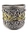 Sterling Silver Beaded Brass Scroll Armor Ring(Sizes 5,6,7,8,9)