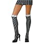 Gangster Costume Accessory Silver Trim Leggings Stocking Roma