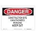 Brady 116011 14" Width x 10" Height B-586 Paper, Red And Black On White Color Sustainable Safety Sign, Legend "Danger Construction Site Unauthorized Persons Keep Out"