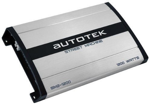 Autotek Street Machine SM2-1200 1200 Maxx Watt Power A/B Class Two-Channel Amplifier (Silver)