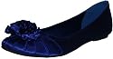 Buffalo Girl Ballerina Satin flach dark blue