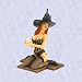 medieval witch with gothic crystal ball sculpture New