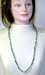 Light Green Color Small Beads Long Chain Necklace for Women and Teens