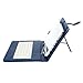 I-Clean 10.1 Inch Folio Artificial Leather Tablet Protector Case Cover Keyboard Case for Universal Android Tablet PC (Blue)