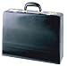 Bugatti Black Leather Attache Case 5" Exp. 6"