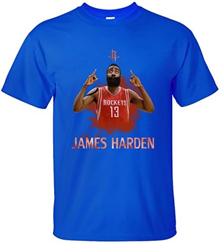 AOOZ Men's James Harden Fear the Beard Houston Rockets T Shirt blue L