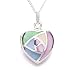 Silver Mother Of Pearl Heart Shaped Locket