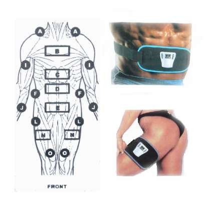 Elektronischer Fettweg Gürtel -Fitness-Stimulator PE-2053