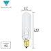 (12 Pack) 15-Watt T6 Tubular Incandescent Candelabra (E12) Base 120-Volt Ligh.