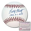 Bobby Shantz New York Yankees Hand Signed Rawlings MLB Baseball with 1952 AL MVP Inscription