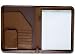 Chocolate Brown Leather Deluxe Zip-Around Padfolio