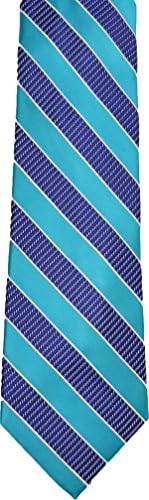 Nick Cannon Mens Neck Tie, Tri Texture Stripe Multi Turq Silk