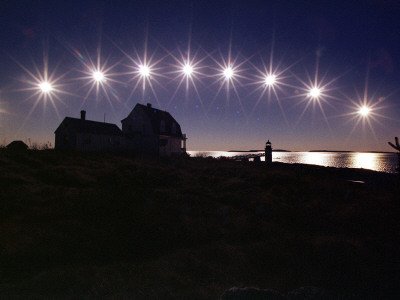Sun, Nearing Winter Solstice, Travels Low across the Sky,from Marshall Point Light