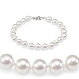 Genuine Swarovski Crystal Pearl Bracelet - White (8mm)