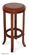 Mohena and leather bar stool, 'Moche'