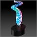 LumiSource Mini Sculptured Electra Lamp, Blue/Multicolor